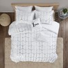 Grungis Silver Metallic Geometric Print 4-Piece Sheet Set,Machine Washable,Easy Care, Bedding Set - 4 of 4