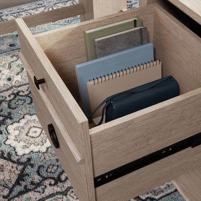 Cascade Oak L-Shaped Executive Computer Desk with Drawers