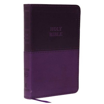 Kjv, Value Thinline Bible, Compact, Leathersoft, Purple, Red Letter Edition, Comfort Print - by  Thomas Nelson (Leather Bound)