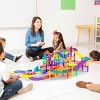 PICASSO-TILES Race Track Magnetic Tiles for Kids, 100PCS with 2 Racing Cars, Construction STEM Building Blocks Educational Toy - 2 of 4