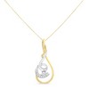 Haus of Brilliance 10K Two-Tone Gold 1/6 Cttw Diamond Layered Spiral Pendant Necklace - 2 of 4