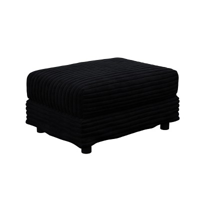 GlasFlength Ottomans and Benches Foot Rest Bedroom Bench Storage Ottoman Bench Upholstered Bench for Living Room, Black, 31.5"*23.62"*25.6"
