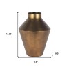 HomeRoots 13" Antiqued Bronze Metal Table Vase - 3 of 4