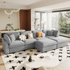 130"W Modular Sectional Sofa, U-Shape Convertible Sofa Couch Set with Removable Ottomans 4S -ModernLuxe - 2 of 4