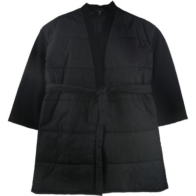 Eileen Fisher Womens Belted Quilted Jacket