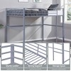 NicBex Twin/Full Size Loft Bed ,Loft Bed Frame with Safety Guard Rails & Flat Ladder,Metal Bed Frame for Kids Teens Adults - 3 of 4