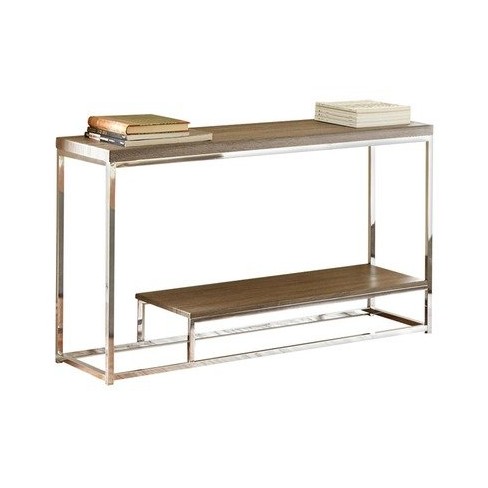 Lucia Sofa Table Gray Brown Steve Silver