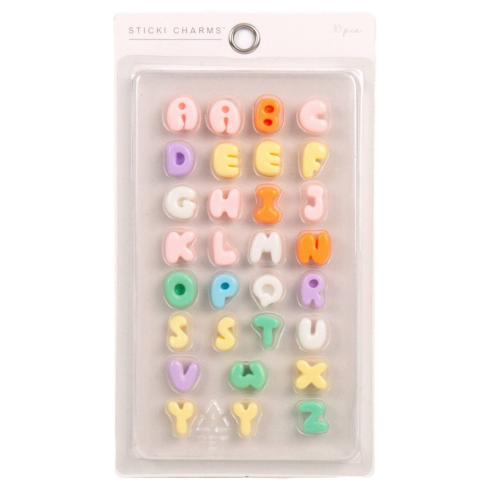 30pc Horizon Group Sticki Charms Dimensional Letter Stickers