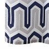 LunaLulinlk Navy Geometric Polyester Shower Curtain - 4 of 4