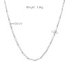 925 Sterling Silver Women's Chain - Slim and Flattened Seed Shaped Slippers - Elegant and Hypoallergenic Jewelry - 3 of 4