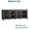 TV Stand for 65 Inch, Entertainment Center with Storage Cabinet and 4 Sliding Glass Doors, Modern Media TV Console Table for Living Room, Bedroom - 2 of 4