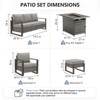 Buenhomino 4 Piece Patio Furniture Set 41in Fire Pit Table Outdoor Furniture Sets Patio Couch Outdoor Chairs 50000 BTU Propane Fire Pit - 3 of 4