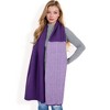 Anna-Kaci Women's Color Block Knitted Scarf with Gradient Design and Soft Warm Fabric - 3 of 4
