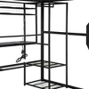 NicBex 70"H Full Size Metal High Loft Bed with LED,Desk,Shelves&Built-In Wardrobe,Versatile Gaming Loft Bed Platform for Gamers&Teens,350lbs Max,Black - 4 of 4