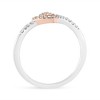 Haus of Brilliance 14K Rose Gold Plated Silver 1/5 Cttw Diamond Open Heart Promise Ring - 3 of 4