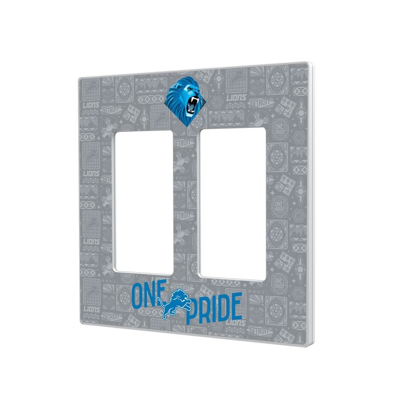 Keyscaper Detroit Lions 2024 Illustrated Limited Edition Hidden-Screw Light Switch Plate, 1 of 2