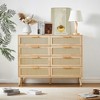Hooseng Dresser for Bedroom, 30" Tall Dresser Chest of Drawers, 6-Drawer Chest with Rattan Drawers, Storage Drawer Organizer for Bedroom - 2 of 4