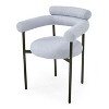 CAVINAS Modern Upholstered Dining Chair with Chrome Metal Legs, Padded Seat and Backrest - 3 of 4