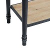 Farmhouse Wood Console Table Black - Olivia & May - 3 of 4