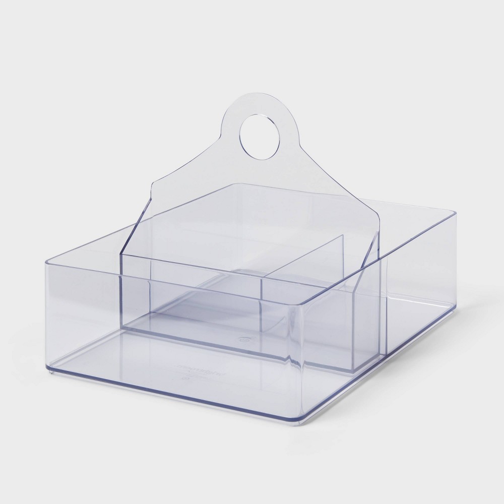 Photos - Bathroom Cabinet Clear Angled Drawer Insert - Brightroom™: Plastic Bath Caddy, Shower Organizer, 12"x9"x3.5", 1.68 lbs