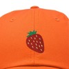 Dalix Strawberry Embroidered Cotton Dad Hat Fruit Adjustable Casual Baseball Cap Nature Womens - 2 of 4