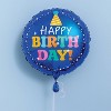 Round Happy Birthday Foil Balloon Blue - Spritz™ - 2 of 4