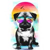 Junior's Design By Humans Summer Pug By clingcling T-Shirt - 2 of 3
