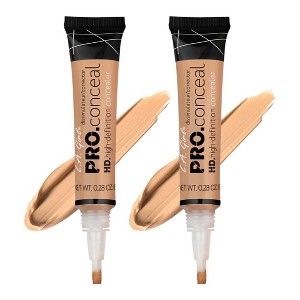 LA Girl HD PRO Conceal Concealer (PURE BEIGE GC976) L.A. Smooth & Bendable Formula | Crease Resistant | Full Natural Coverage (PACK OF 2) - 1 of 4