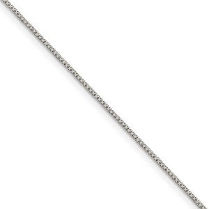 Black Bow Jewelry 1mm Sterling Silver Diamond Cut Solid Octagonal Box Chain Necklace - 1 of 4