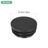 Unique Bargains Round Plastic Hole Plugs Patio Chairs Fences Metal Tubing Leg Cap Black - 3 of 4