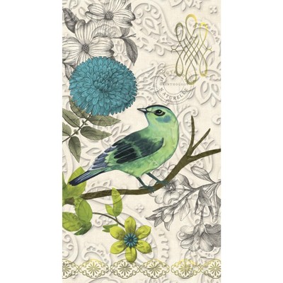 Cypress Home Alluring Aviary Paper Cocktail Napkin, 15 count