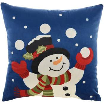 18"x18" Light Up Snowman Holiday Square Throw Pillow - Mina Victory