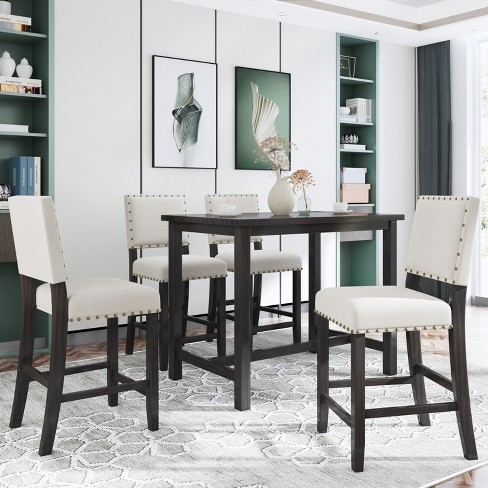 Black rustic dining table set hot sale