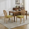 Grungis Linen Armless Kitchen Chair Set of 2,Upholstered Dining Chairs with Rattan Back and Wood Legs for Dining Room,Kitchen - 4 of 4