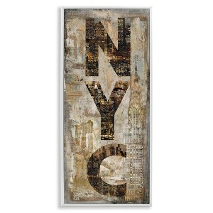 Stupell Industries New York City Montage Collage Black Framed Giclee Art - 1 of 4