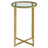 Vivian Glam X Leg Round Side Table - Saracina Home - image 2 of 4