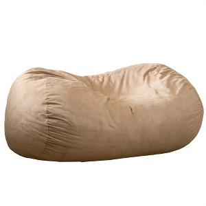 OUTSUPPLY Cylindrical Bean Bag Chair, Removable Washable Cover, High-Density Foam Filled, Modern Home Decor - 1 of 4