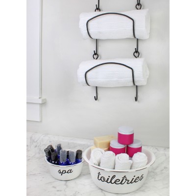 Black Wrought Iron Wall Mounted 3-Tier Wine Rack