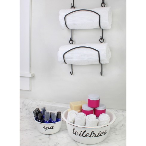 Auldhome Design-paper Towel Holder Black, Beaded Wood : Target