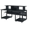 NicBex Home Office Desk 72" W Morden Music Desk with Storage Compartments, Keyboard Tray, Hooks and Wooden Desktop for Study and Work - 2 of 4