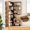 Corner Bookshelf, 6 Tiers Corner Bookcases with Baffles, Corner Shelf L Shaped Bookshelf Storage Display Rack Living Room Bedroom - 2 of 4