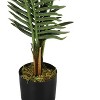 Artificial Plant, 47" Tall, Palm Tree, Indoor, Faux, Fake, Floor, Greenery, Potted, Real Touch, Decorative, Green Leaves, Black Pot - 3 of 4