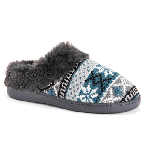 Muk Luks Womens Suzanne Clog Slipper, Grey Heather, S (5-6) : Target