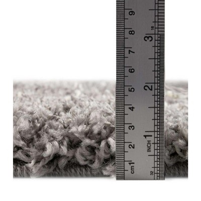 Gray Oval 4' x 6' Trellis Shag Synthetic Area Rug