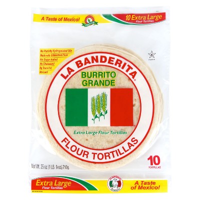 La Banderita Burrito Grande Extra Large Flour Tortillas - 25oz/10ct