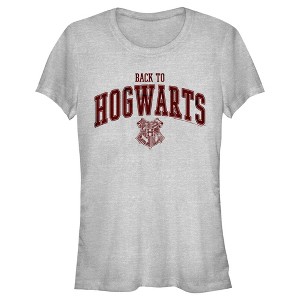 Juniors Womens Harry Potter Back to Hogwarts Collegiate T-Shirt - 1 of 4