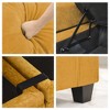 Hyleory Upholstered Chenille Storage Reception Loveseat for Living Room Bedroom - 4 of 4
