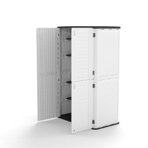 Yardgrace Weather Resistant Multi Size Outdoor Storage Shed with Adjustable Shelf Color Options - 1 of 4