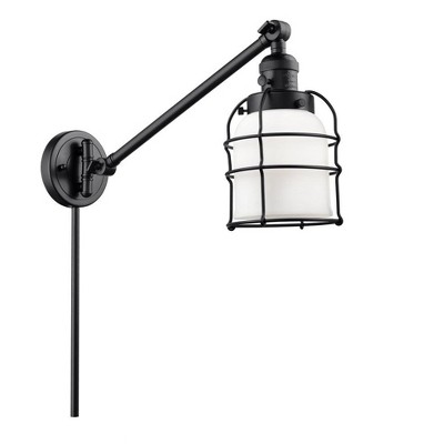 Bell Cage - 1 Light Swing Arm Wall Sconce In Industrial Style-25 Inches Tall and 8 Inches Wide