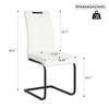 Sapphtopaz Modern Simple Dining Chairs Set, Faux Leather Padded Seat Kitchen Chairs with Chrome Metal Legs for Dining Room, Kitchen - 3 of 4